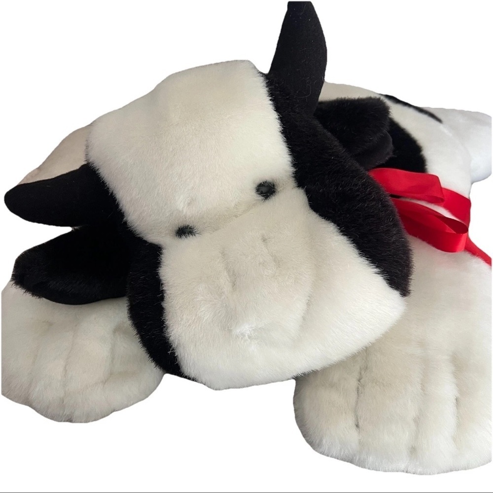 Vintage Tube Dude By The Brass Key Inc Plush Cow Pillow 24x25 Nursery Farmhouse - Picture 2 of 6